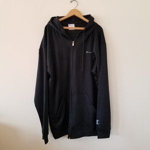 Champion Black Full Zip Hoodie Men's Size 2XLT